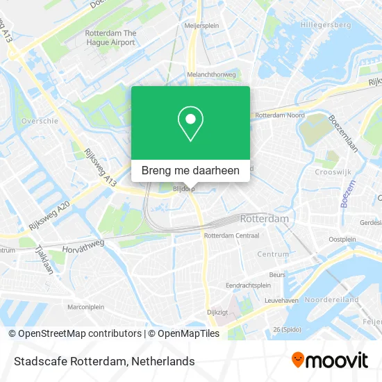 Stadscafe Rotterdam kaart
