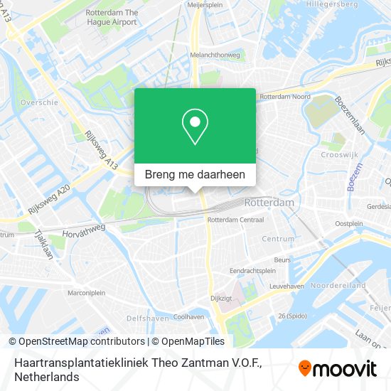 Haartransplantatiekliniek Theo Zantman V.O.F. kaart