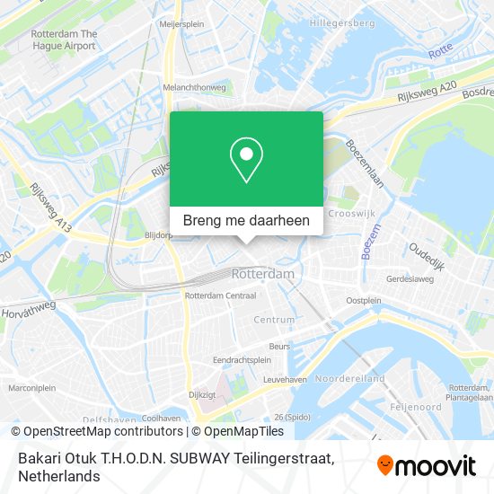 Bakari Otuk T.H.O.D.N. SUBWAY Teilingerstraat kaart