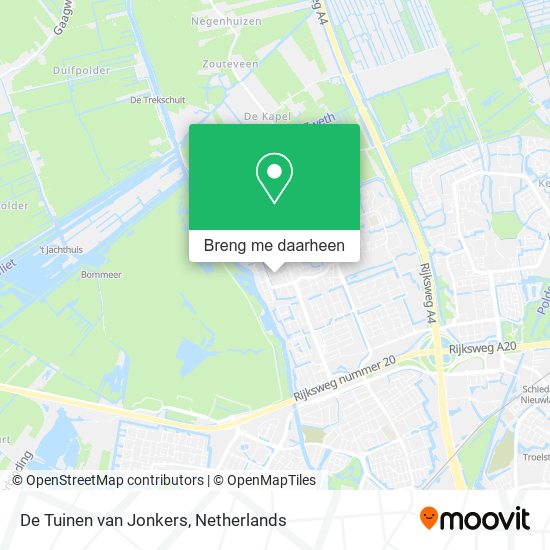 De Tuinen van Jonkers kaart