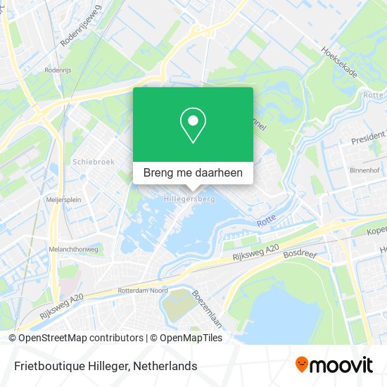 Frietboutique Hilleger kaart