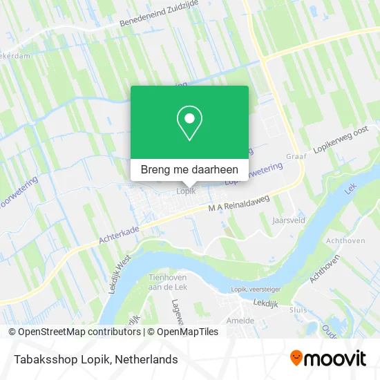 Tabaksshop Lopik kaart