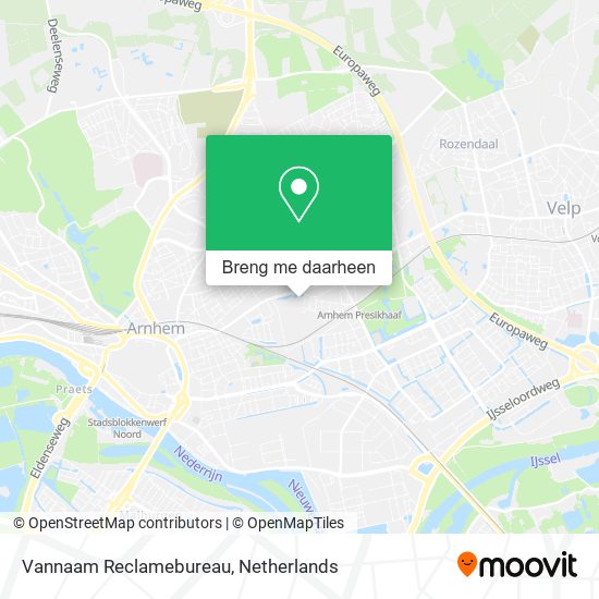 Vannaam Reclamebureau kaart