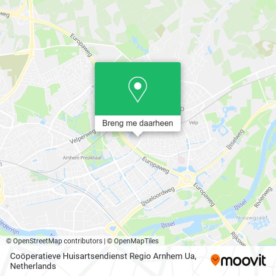 Coöperatieve Huisartsendienst Regio Arnhem Ua kaart