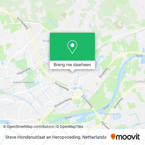 Steve Hondenuitlaat en Heropvoeding kaart