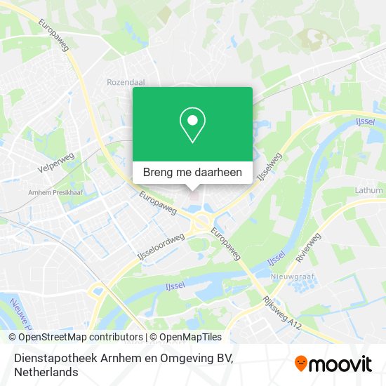 Dienstapotheek Arnhem en Omgeving BV kaart