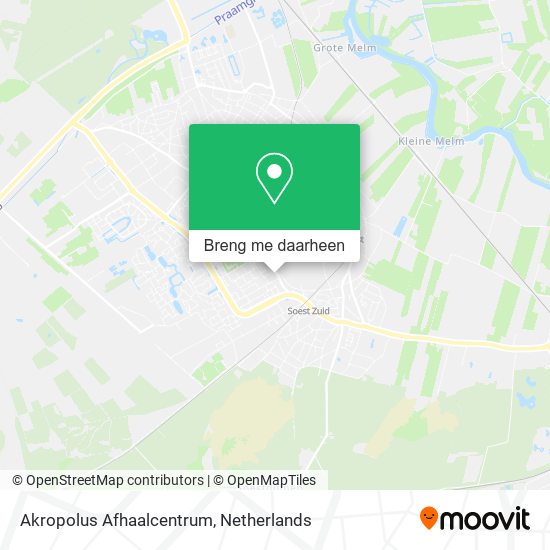 Akropolus Afhaalcentrum kaart