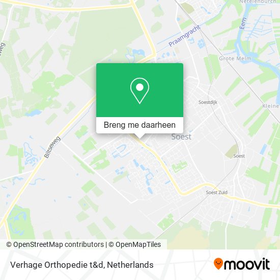 Verhage Orthopedie t&d kaart