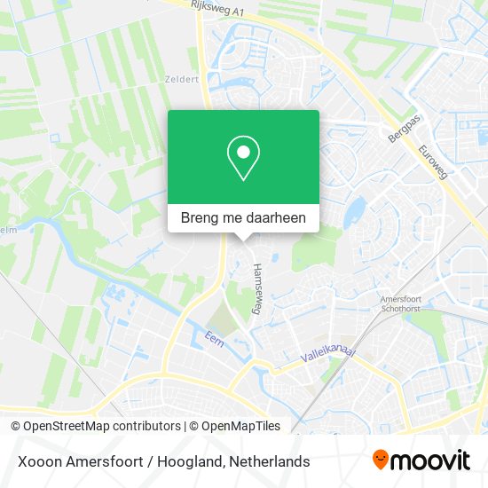 Xooon Amersfoort / Hoogland kaart