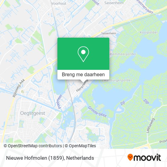 Nieuwe Hofmolen (1859) kaart