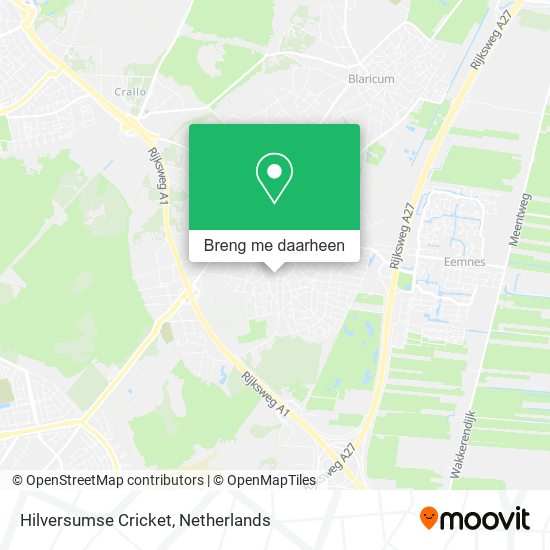 Hilversumse Cricket kaart