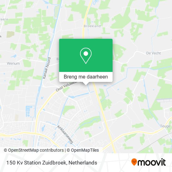 150 Kv Station Zuidbroek kaart