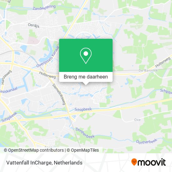Vattenfall InCharge kaart