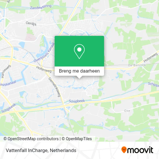 Vattenfall InCharge kaart