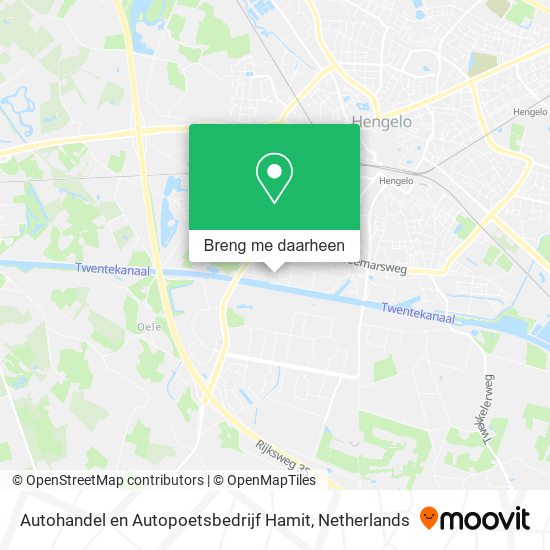 Autohandel en Autopoetsbedrijf Hamit kaart