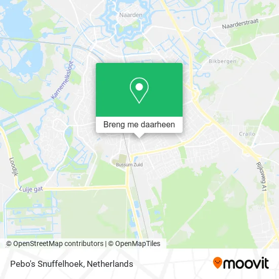 Pebo's Snuffelhoek kaart