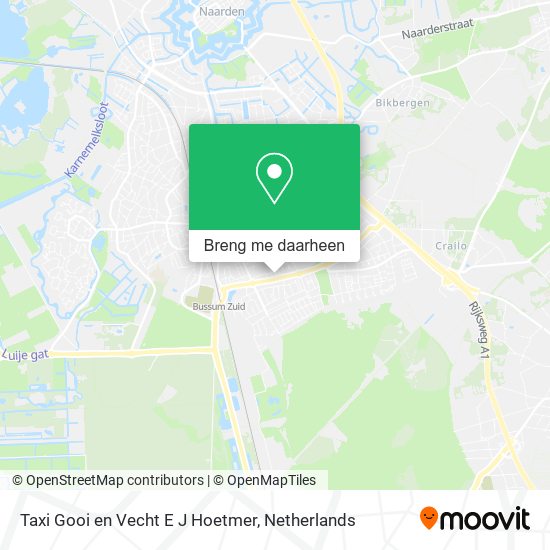 Taxi Gooi en Vecht E J Hoetmer kaart