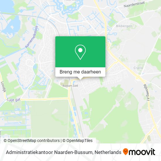 Administratiekantoor Naarden-Bussum kaart