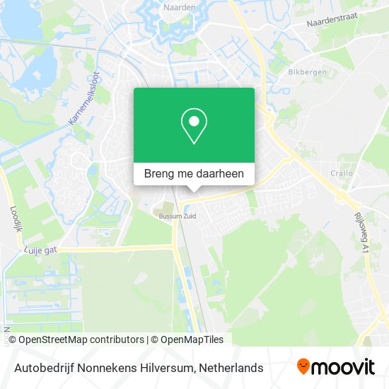 Autobedrijf Nonnekens Hilversum kaart