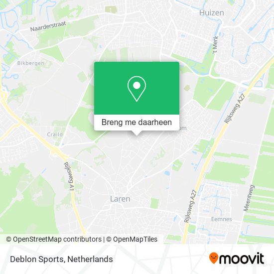 Deblon Sports kaart