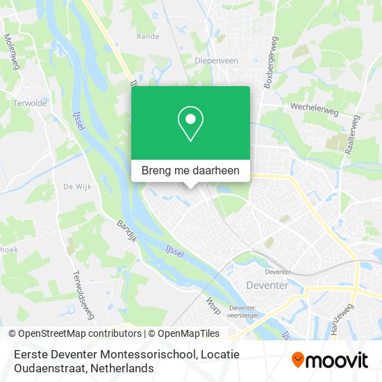 Eerste Deventer Montessorischool, Locatie Oudaenstraat kaart