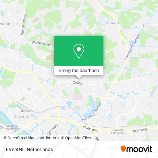 EVnetNL kaart