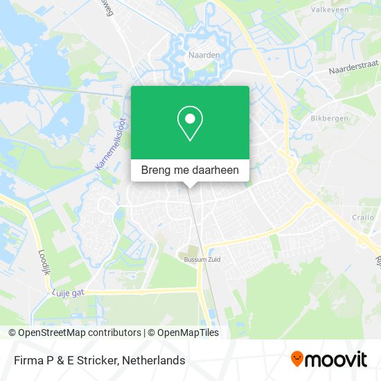 Firma P & E Stricker kaart