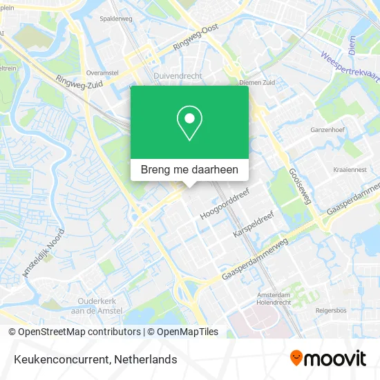 Keukenconcurrent kaart