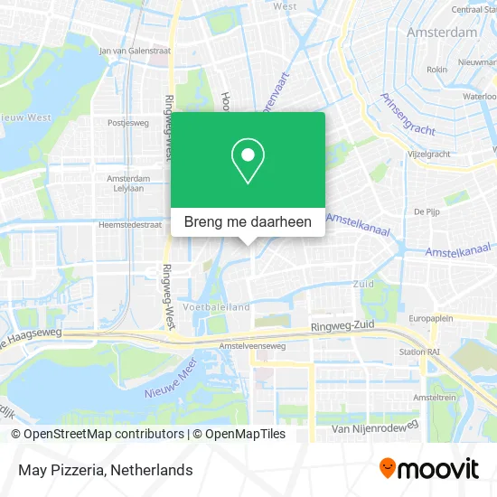May Pizzeria kaart