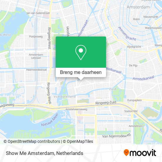 Show Me Amsterdam kaart
