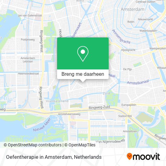Oefentherapie in Amsterdam kaart