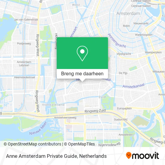 Anne Amsterdam Private Guide kaart