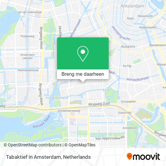 Tabaktief in Amsterdam kaart