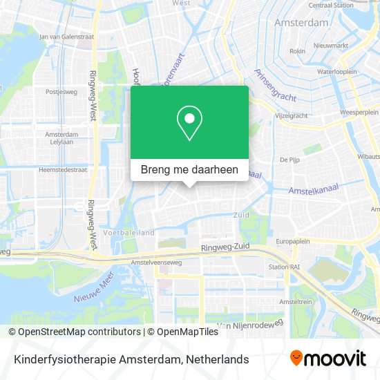 Kinderfysiotherapie Amsterdam kaart