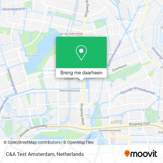 C&A Test Amsterdam kaart