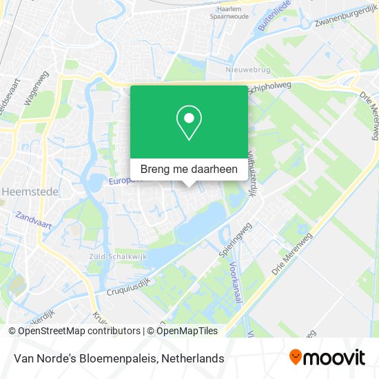 Van Norde's Bloemenpaleis kaart