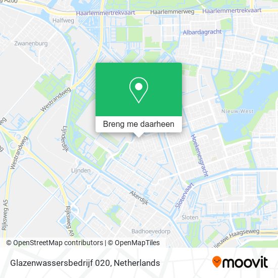 Glazenwassersbedrijf 020 kaart