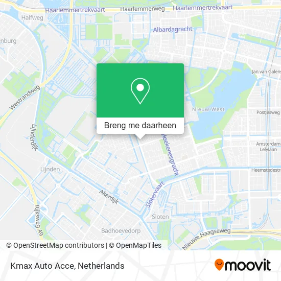 Kmax Auto Acce kaart