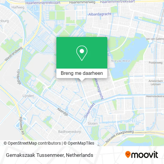 Gemakszaak Tussenmeer kaart