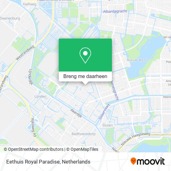 Eethuis Royal Paradise kaart