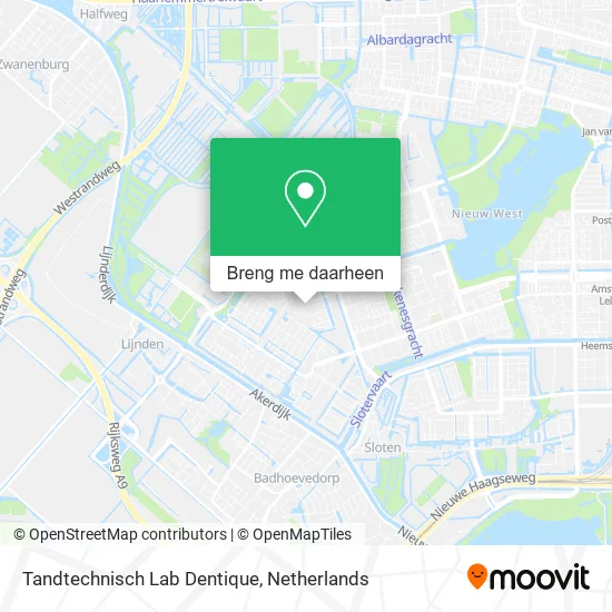 Tandtechnisch Lab Dentique kaart