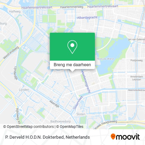 P. Derveld H.O.D.N. Dokterbed kaart