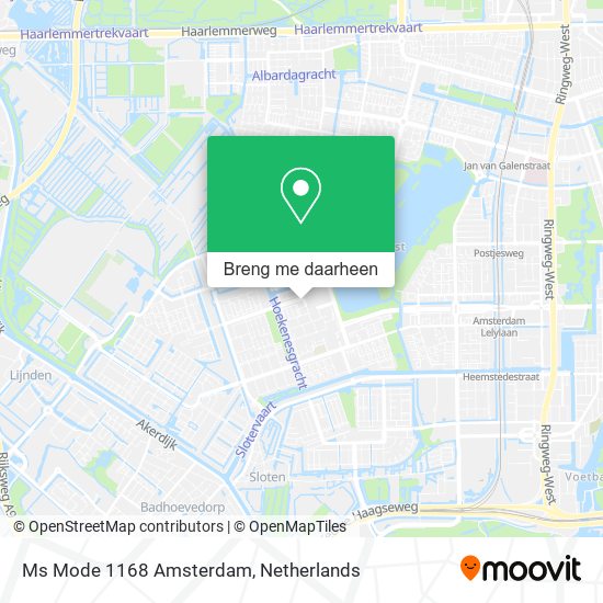 Ms Mode 1168 Amsterdam kaart