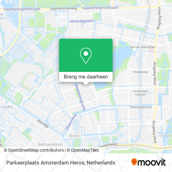 Parkeerplaats Amsterdam Heros kaart