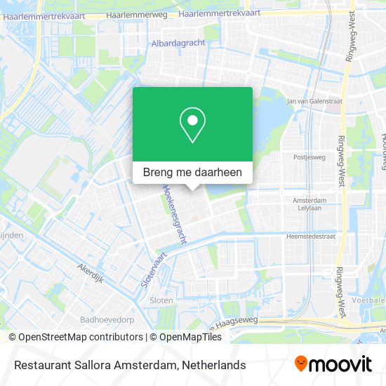 Restaurant Sallora Amsterdam kaart