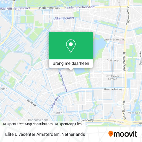 Elite Divecenter Amsterdam kaart