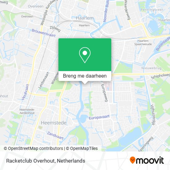 Racketclub Overhout kaart
