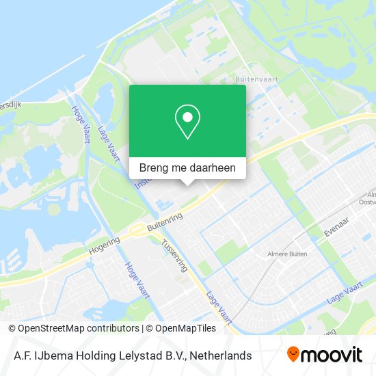 A.F. IJbema Holding Lelystad B.V. kaart