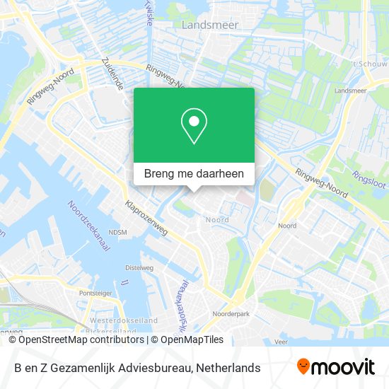 B en Z Gezamenlijk Adviesbureau kaart