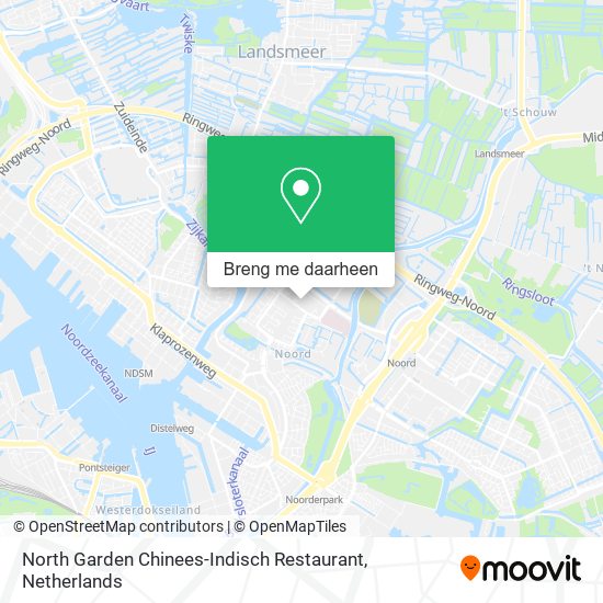 North Garden Chinees-Indisch Restaurant kaart